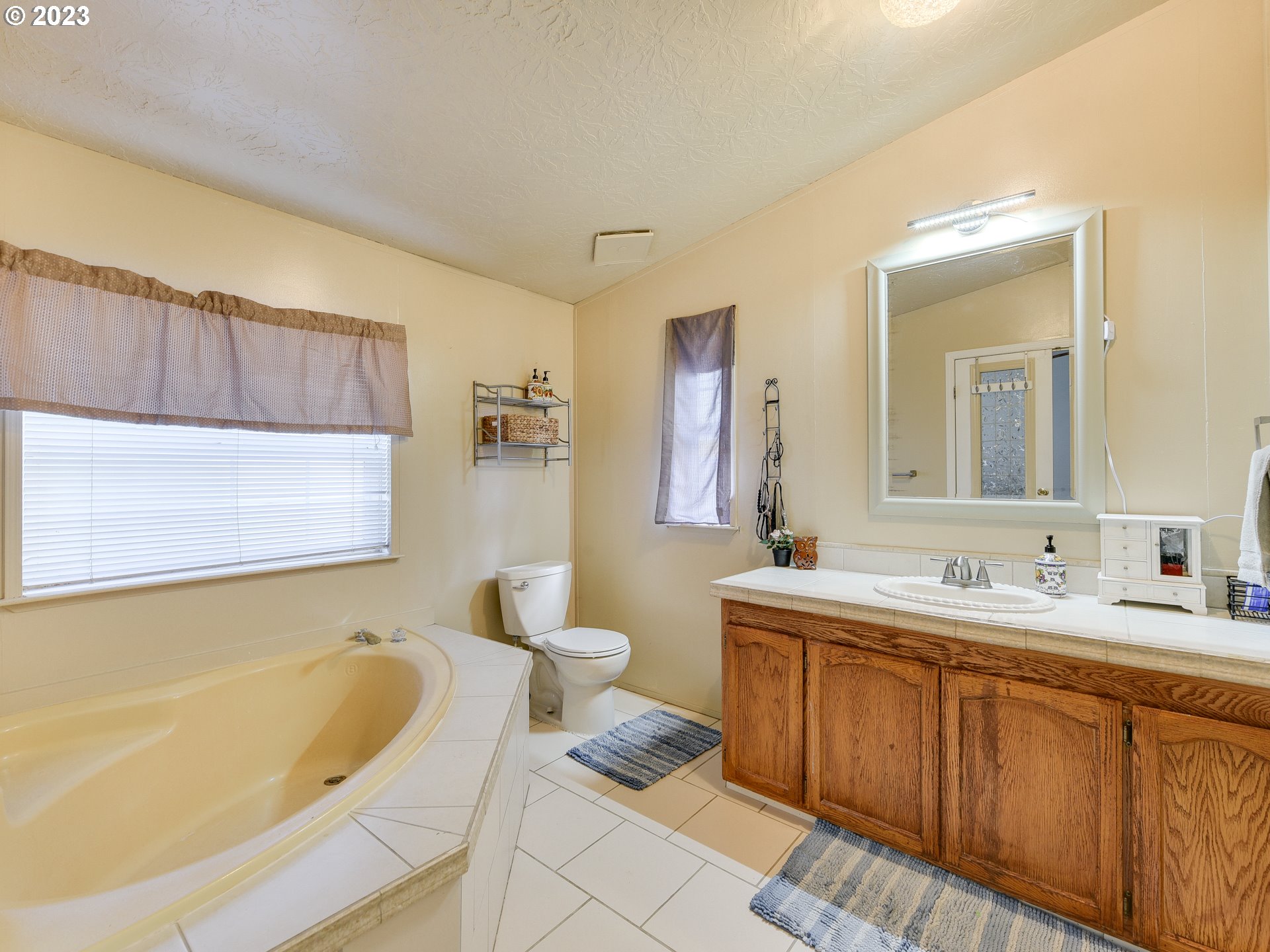 453 Southwest Hawthorn Road Estacada, OR 97023 - Photo 11 of 20 a spacious bathroom with a tub sink and mirror