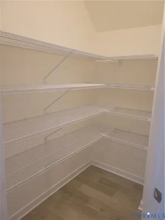 a close up view of a closet