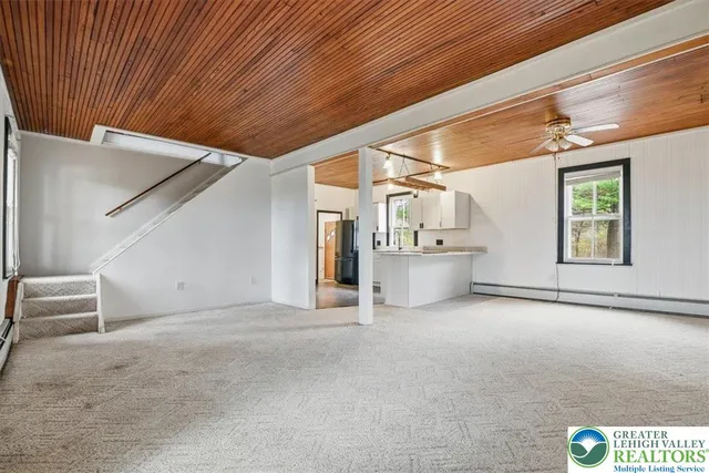 an empty room with a window