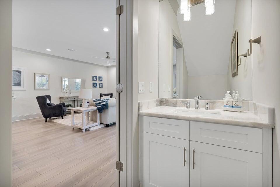 56 Golden Bell Ct Inlet Beach, Unit A Inlet Beach, FL 32461 - Photo 12 of 27 a view of bathroom with dual sinks