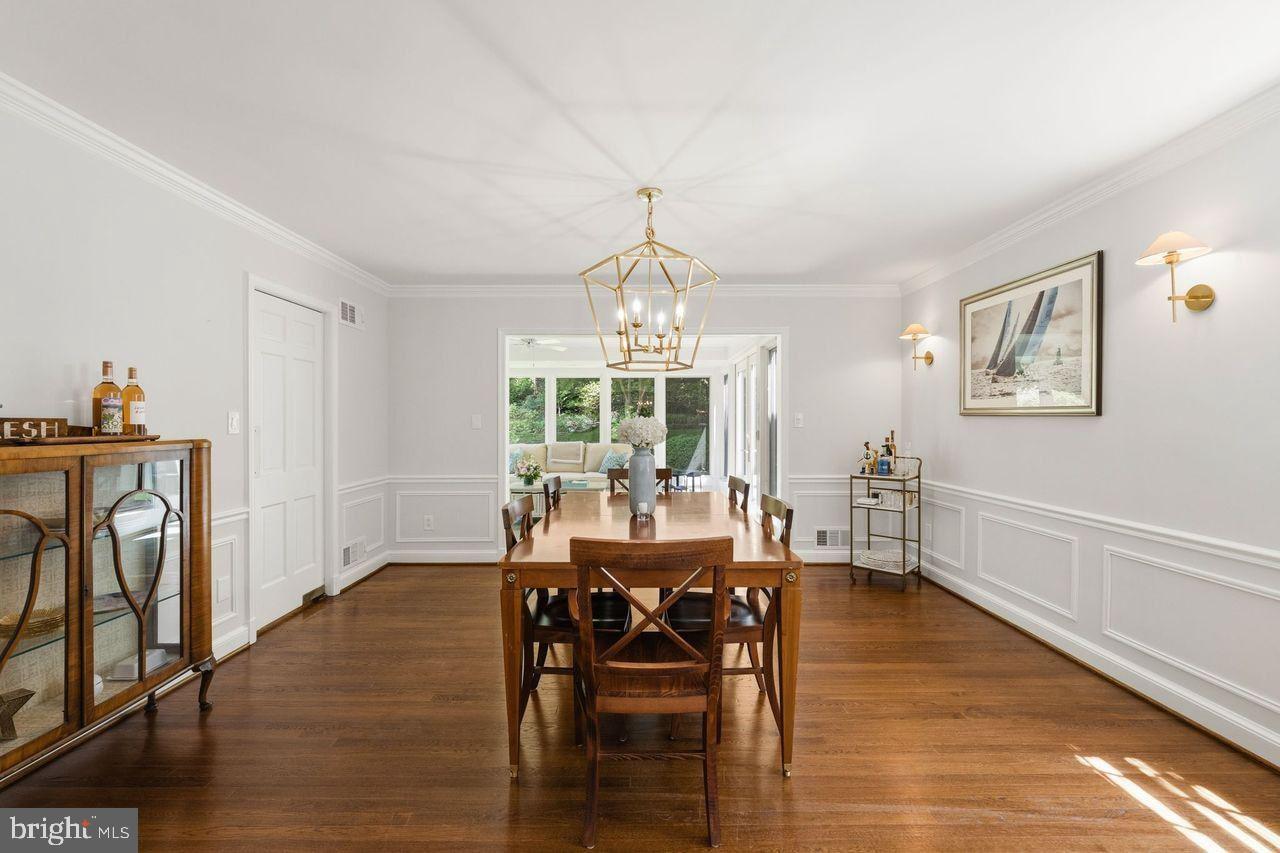 4555 W Street Northwest Washington, DC 20007 - Photo 12 of 34 a view of a dining room with furniture window and wooden floor