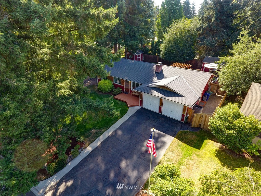 2 222nd Street Southwest Bothell, WA 98021 - Photo 24 of 29 an aerial view of a house with swimming pool garden and patio