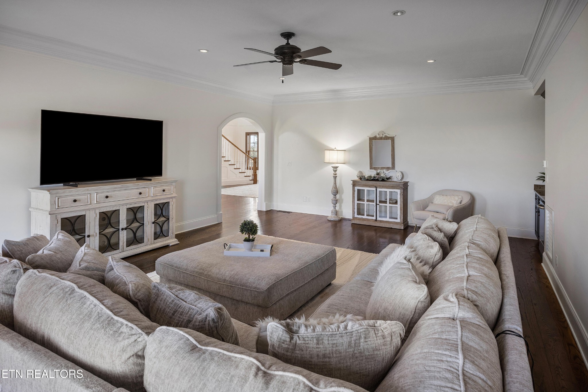3050 Sims Road Sevierville, TN 37876 - Photo 35 of 59 a living room with furniture and a flat screen tv
