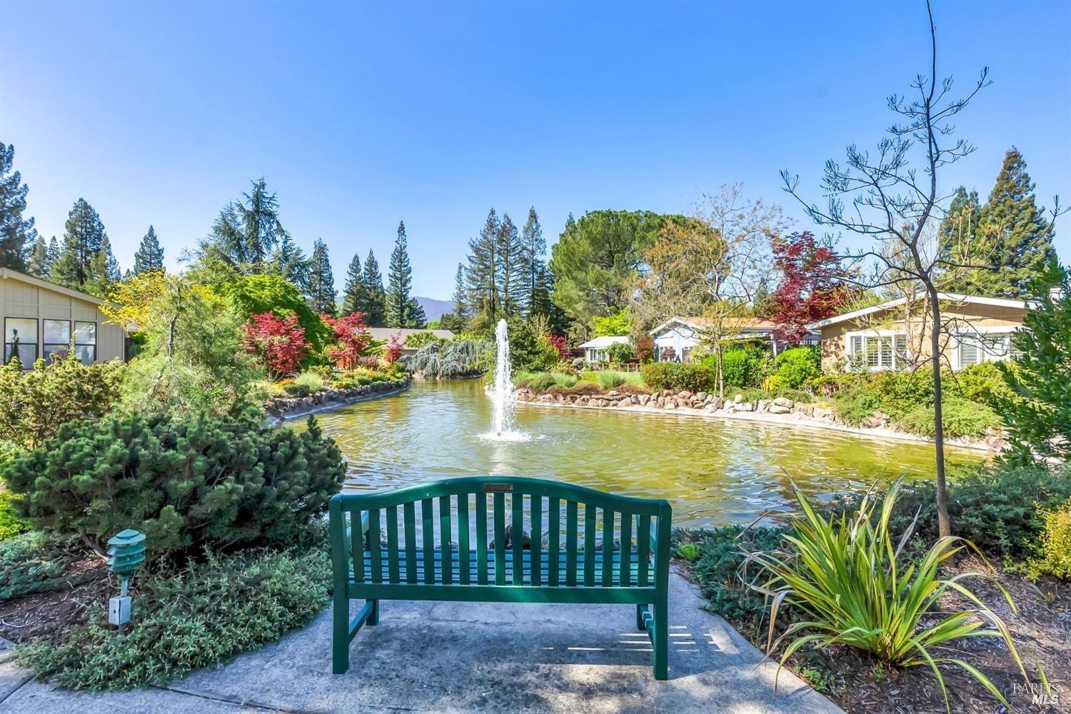 2 San Ardo Court St. Helena, CA 94574 - Photo 41 of 45 a view of a lake with a garden