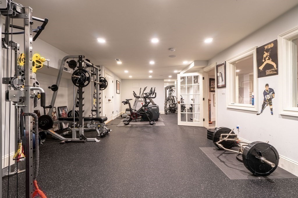 99 Country Way Needham, MA 02492 - Photo 30 of 42 a view of a room with gym equipment