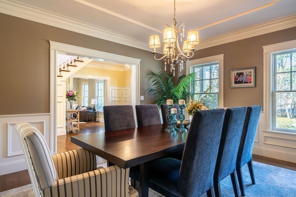 99 Country Way Needham, MA 02492 - Photo 7 of 42 a view of a dining room with furniture window and wooden floor