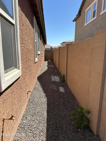 a backyard of a house