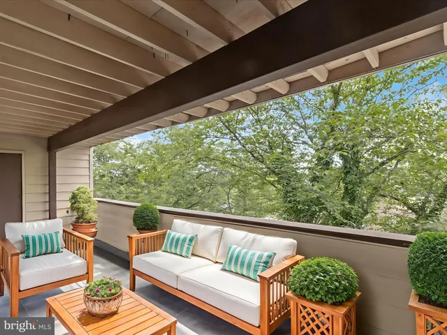 a outdoor living room with furniture