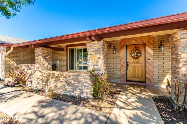 a front view of a house