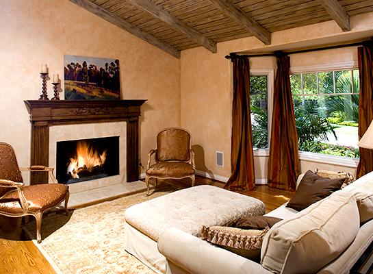684 Ashley Road Montecito, CA 93108 - Photo 7 of 11 a living room with furniture and a fireplace