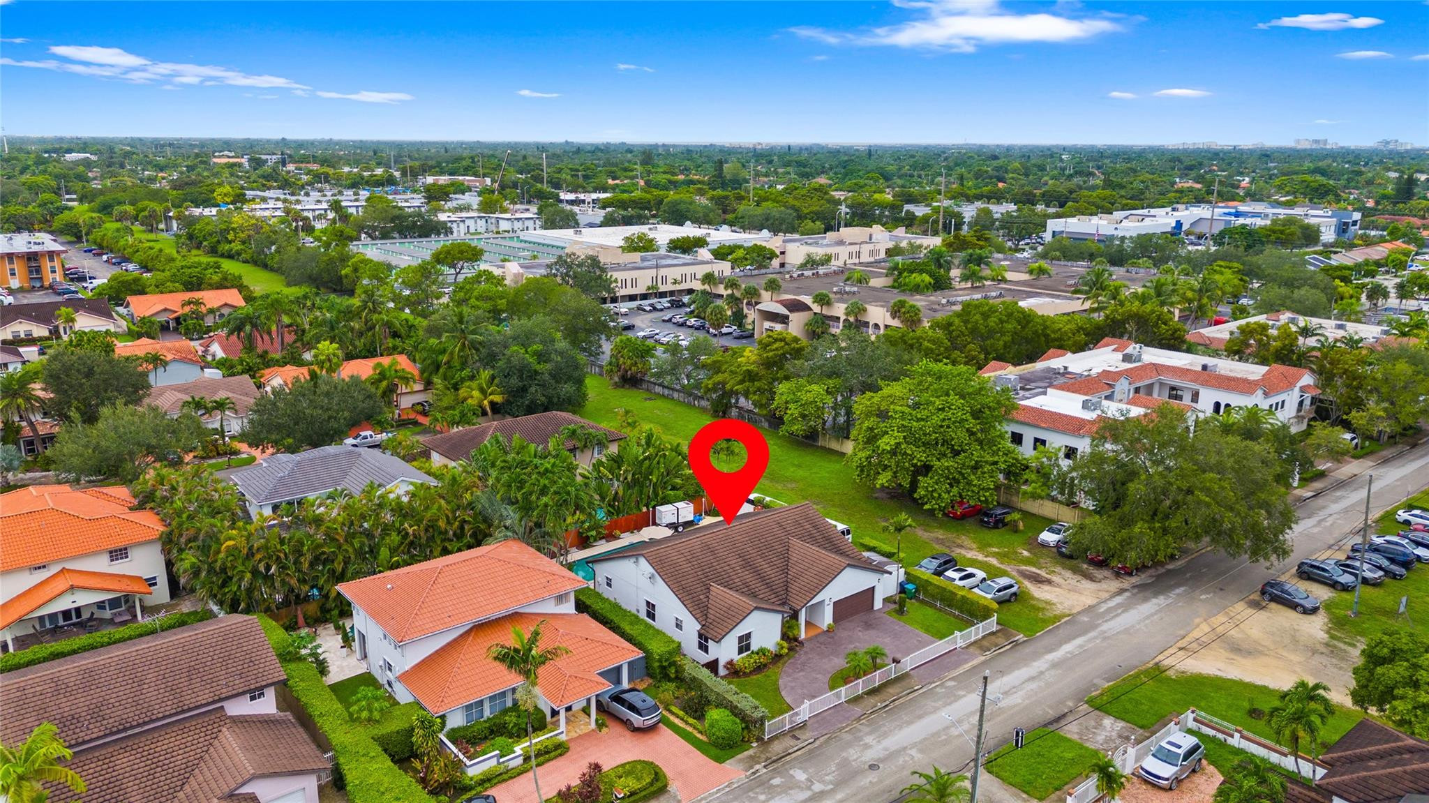7440 Southwest 93rd Avenue Miami, FL 33173 - Photo 4 of 50 an aerial view of residential houses with outdoor space and trees