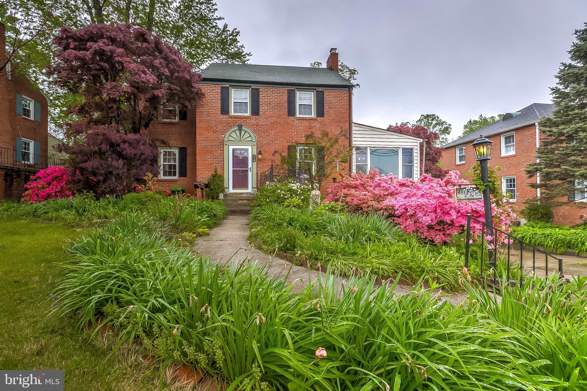 Flowered path to the front door