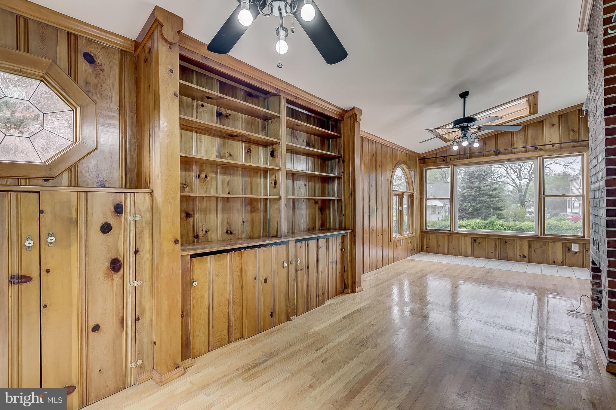 502 West Joppa Road Baltimore, MD 21204 - Photo 15 of 49 Family Room w/ Knotty Pine Shelves, Sky Light