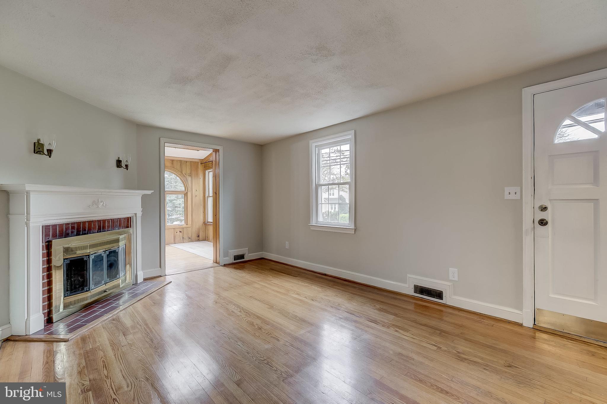 Hardwood Floors & Wood Burning Fireplace