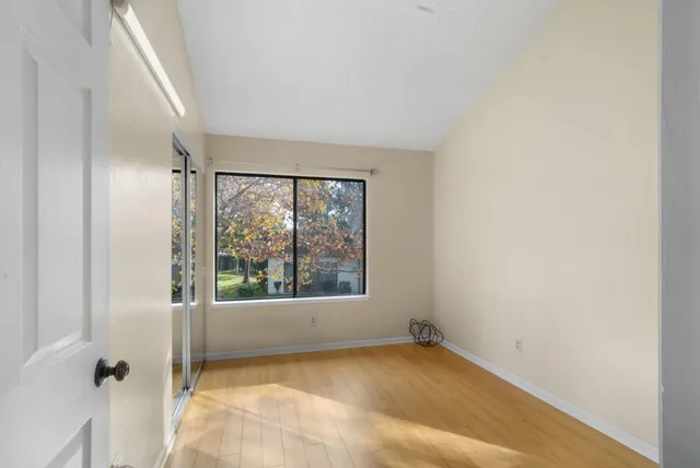 an empty room with a window