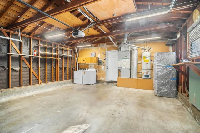 a view of a room with refrigerator