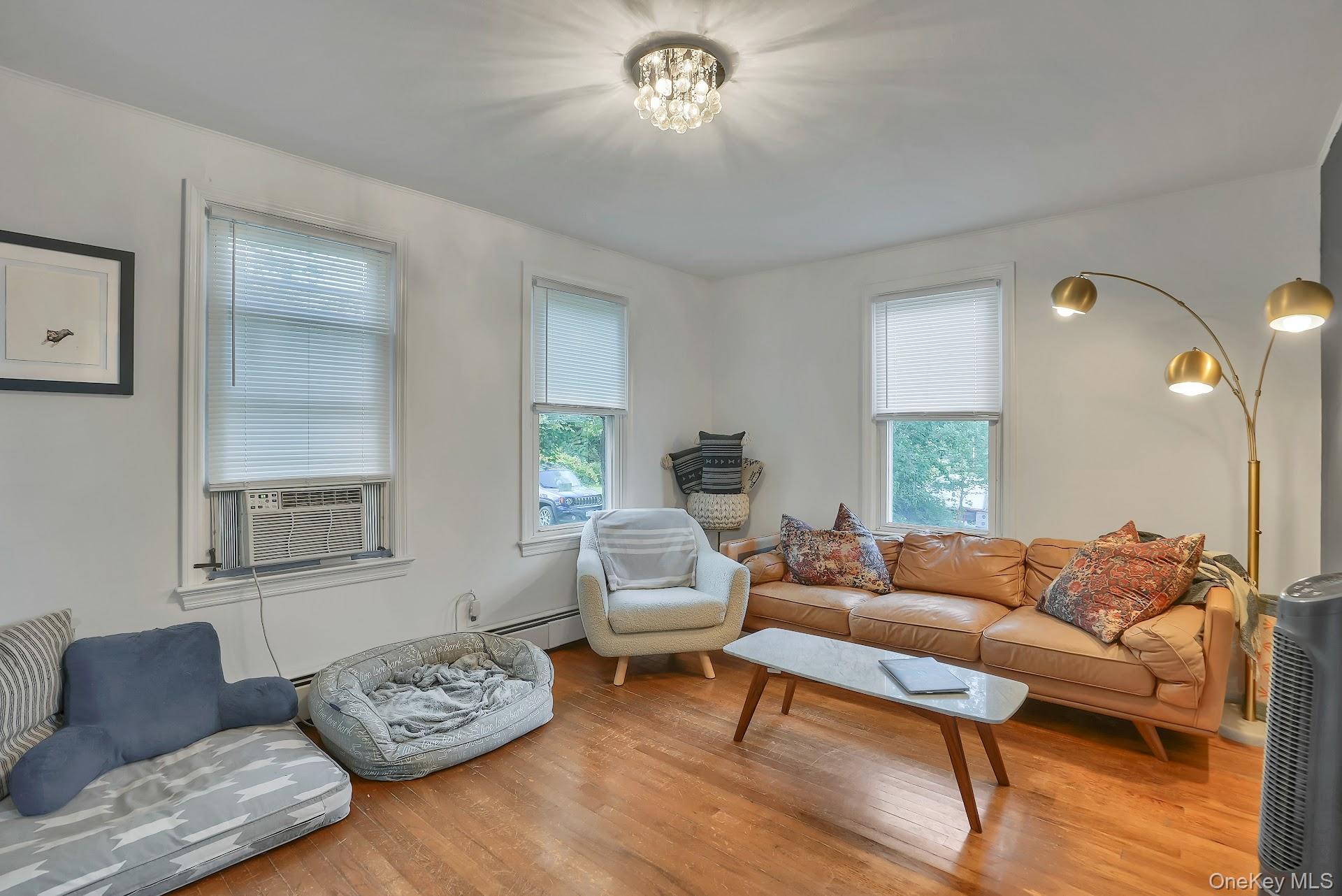 71 Greycourt Road Chester, NY 10918 - Photo 14 of 38 Living room featuring light wood-type flooring, cooling unit, and a baseboard radiator
