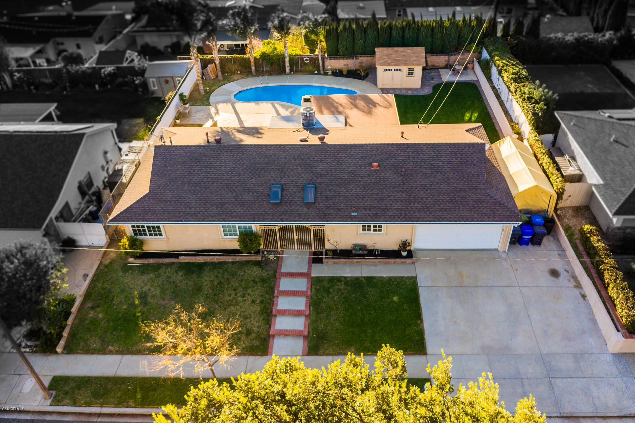 3441 Corpus Christi Street Simi Valley, CA 93063 - Photo 61 of 64 an aerial view of a house with swimming pool