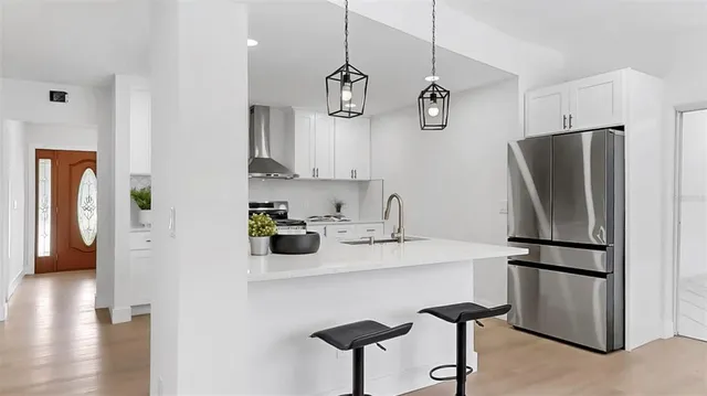 a view of swimming pool with a porch