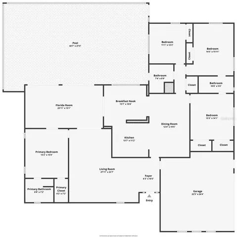 a living room with furniture and white walls