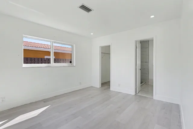 an empty room with a window