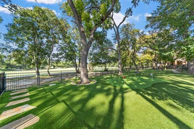 a view of yard with green space