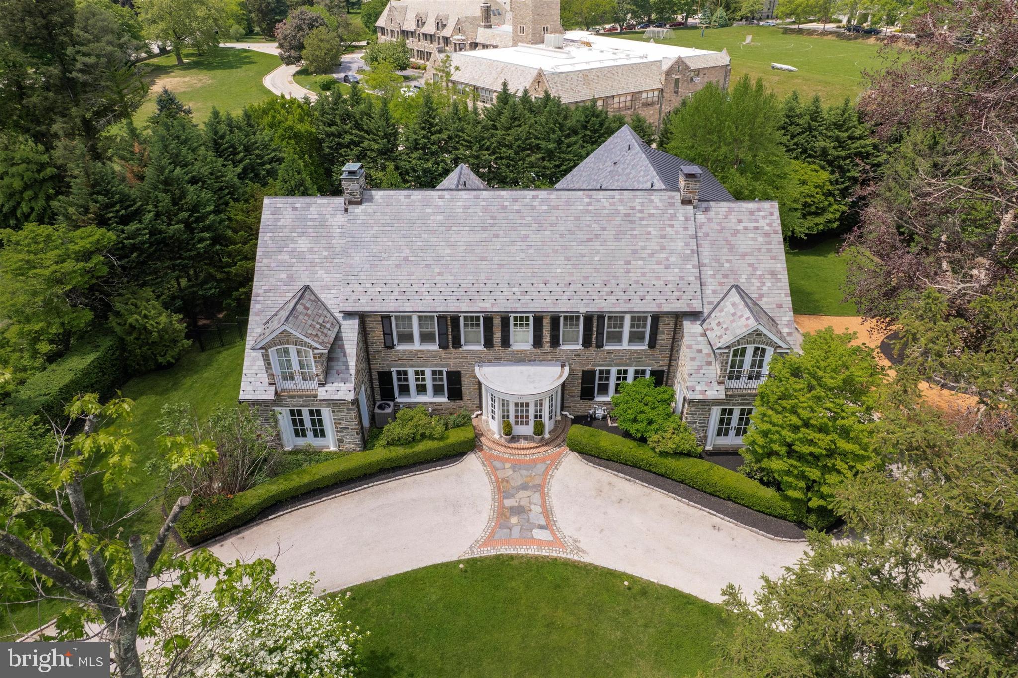 281 Winding Way Merion Station, PA 19066 - Photo 41 of 52 a aerial view of a house with yard patio and swimming pool