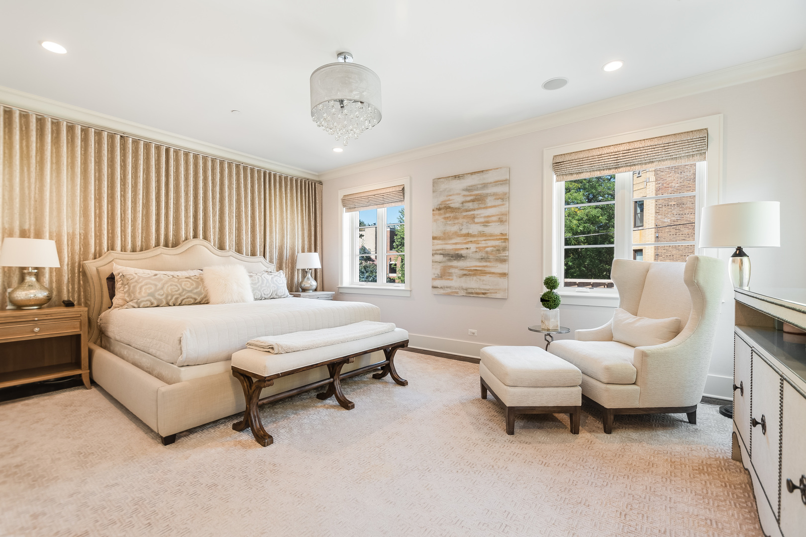 1480 West Grace Street Chicago, IL 60613 - Photo 18 of 41 a spacious bedroom with a bed and a large window