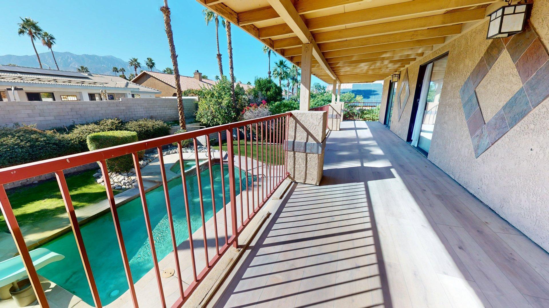 68645 Panorama Road Cathedral City, CA 92234 - Photo 27 of 35 a view of a balcony with wooden floor and outdoor space