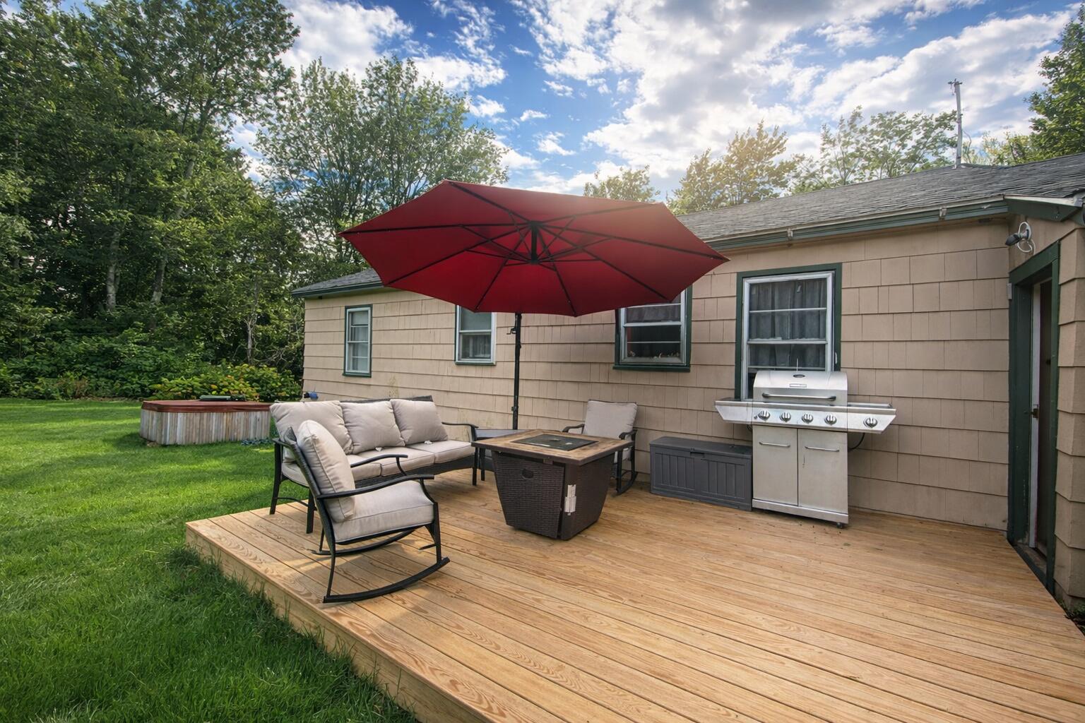 1655 River Road Clinton, ME 04927 - Photo 23 of 29 23 Deck in the summer