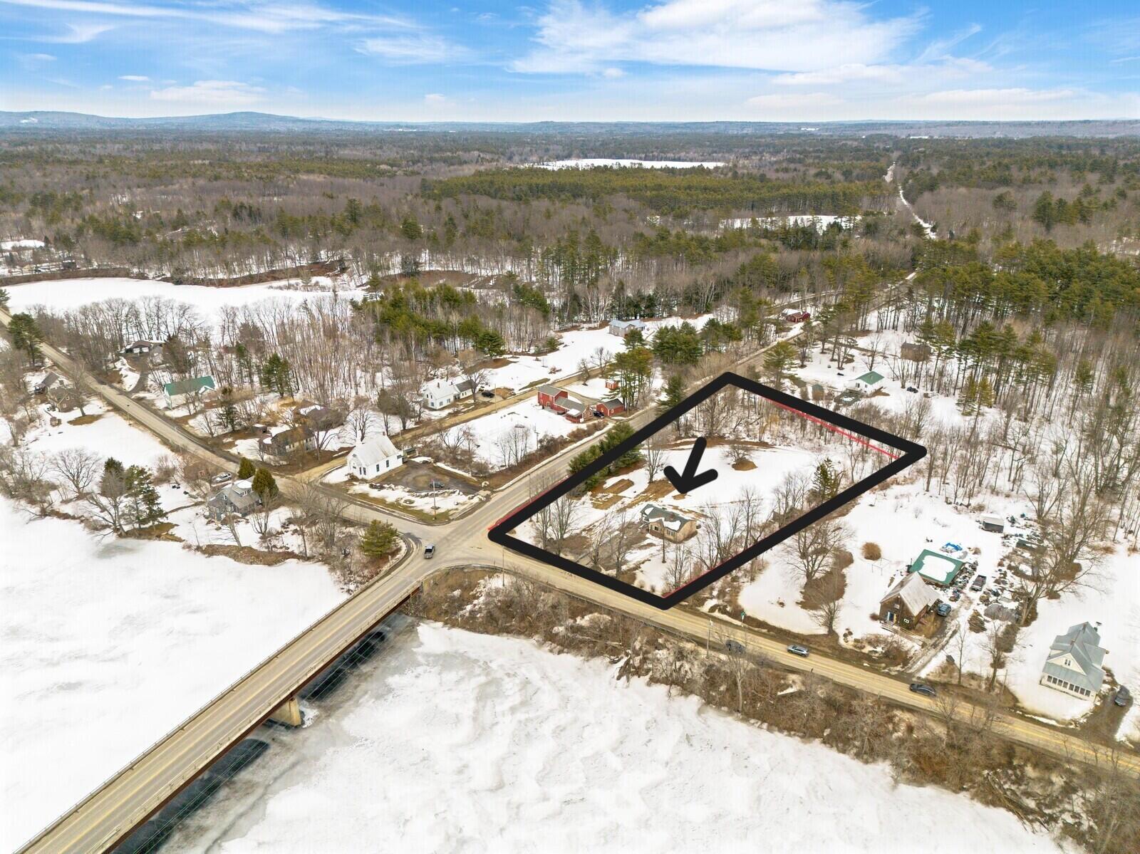 1655 River Road Clinton, ME 04927 - Photo 3 of 29 3 Aerial approx boundaries