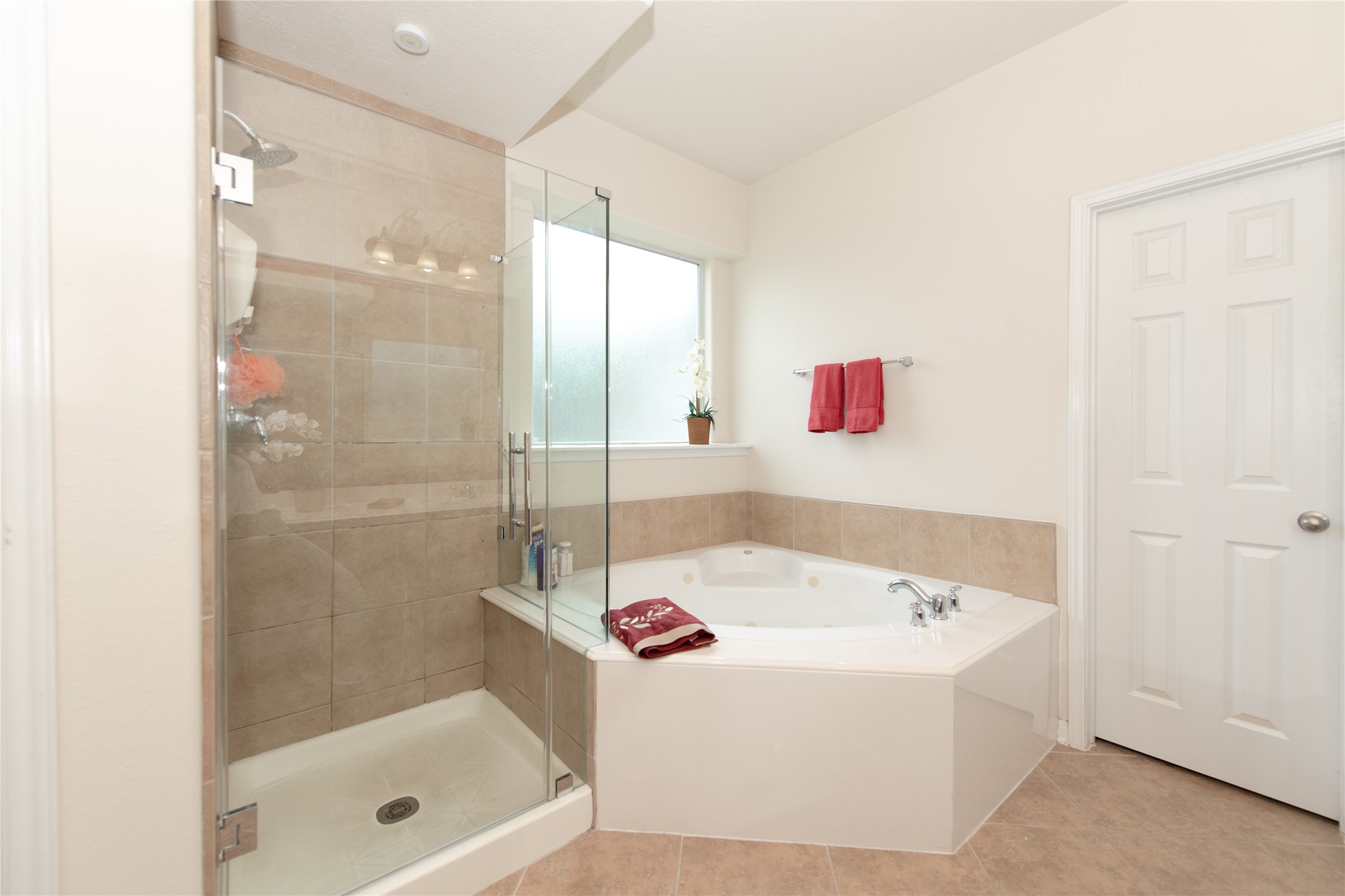 1914 Lakeside Crossing Katy, TX 77494 - Photo 21 of 44 a bathroom with a tub a shower and a sink