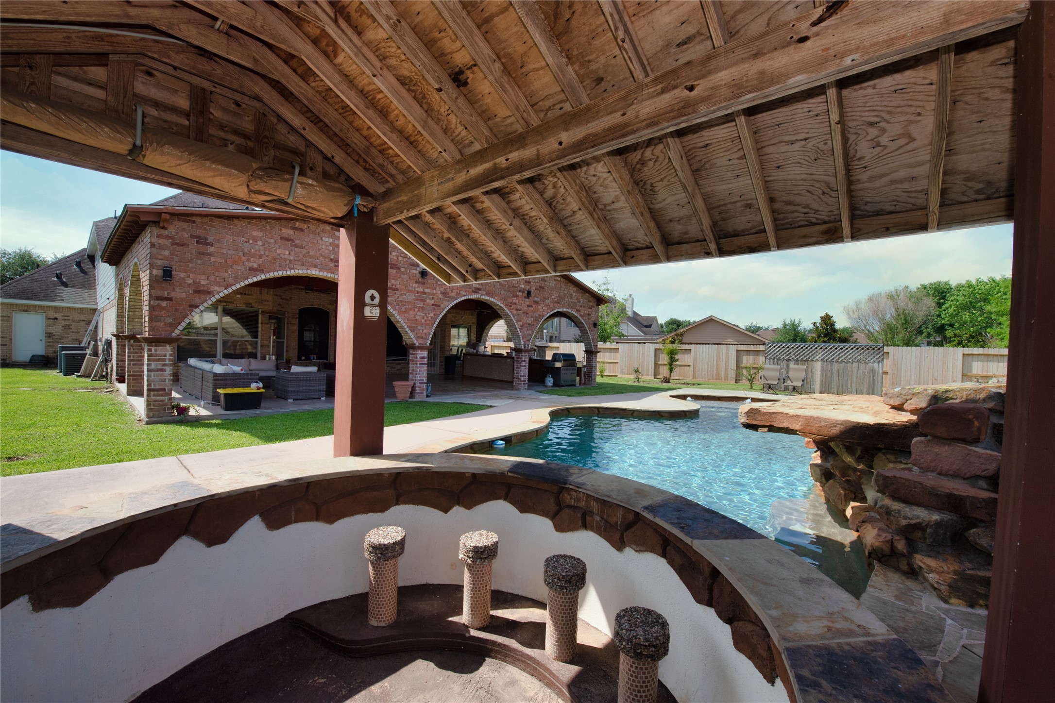 1914 Lakeside Crossing Katy, TX 77494 - Photo 35 of 44 a view of swimming pool with outdoor seating and deck