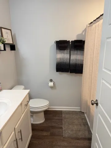 a view of a backyard with a small cabin