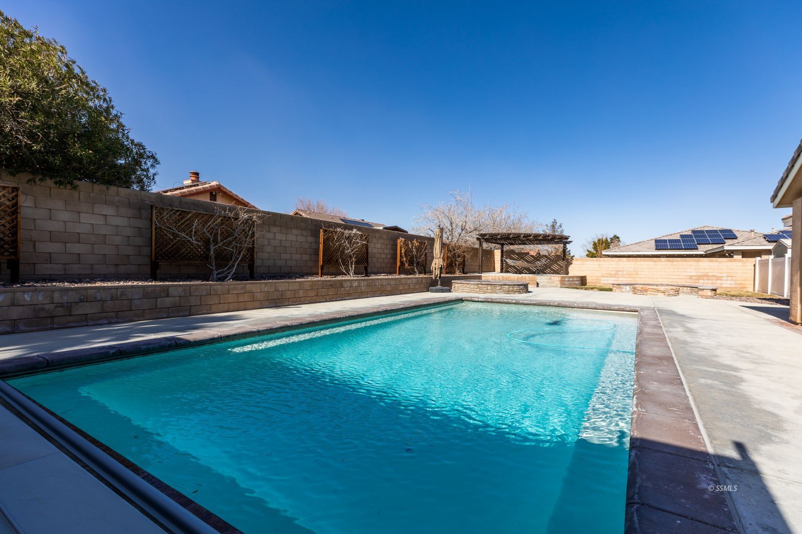 1219 Carolyn Street Ridgecrest, CA 93555 - Photo 38 of 47 a view of swimming pool with a lounge chair