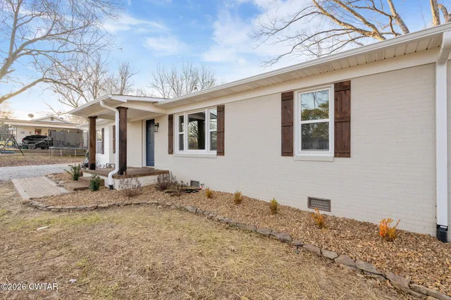 a front view of a house