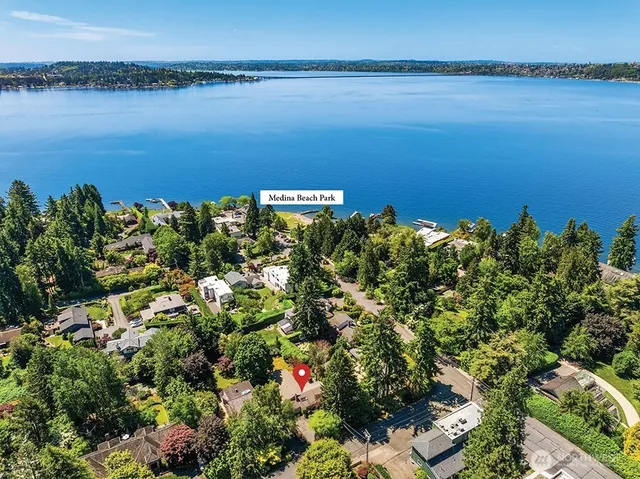 a view of a lake with a lake