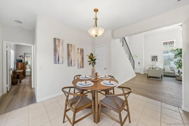 a view of a livingroom and dining room