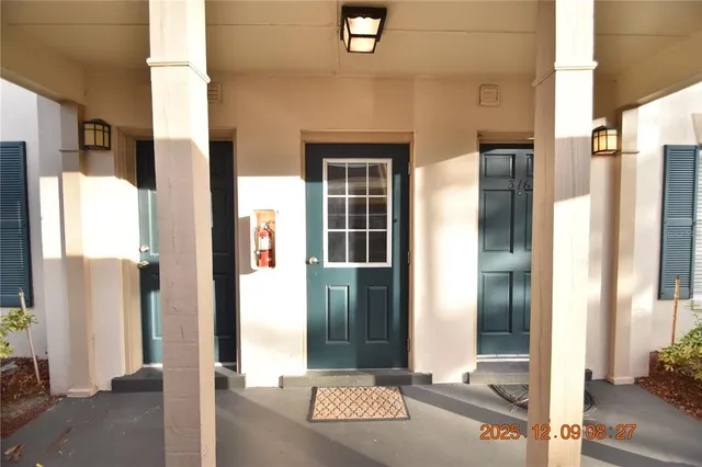 a view of a entryway door of the house