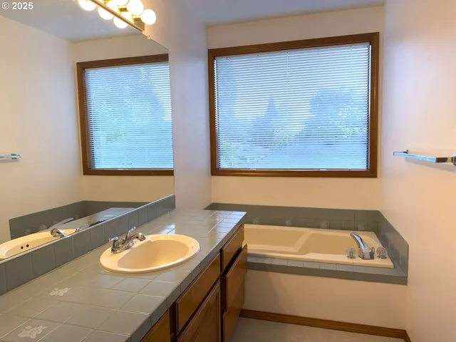 a bathroom with a sink and a bathtub