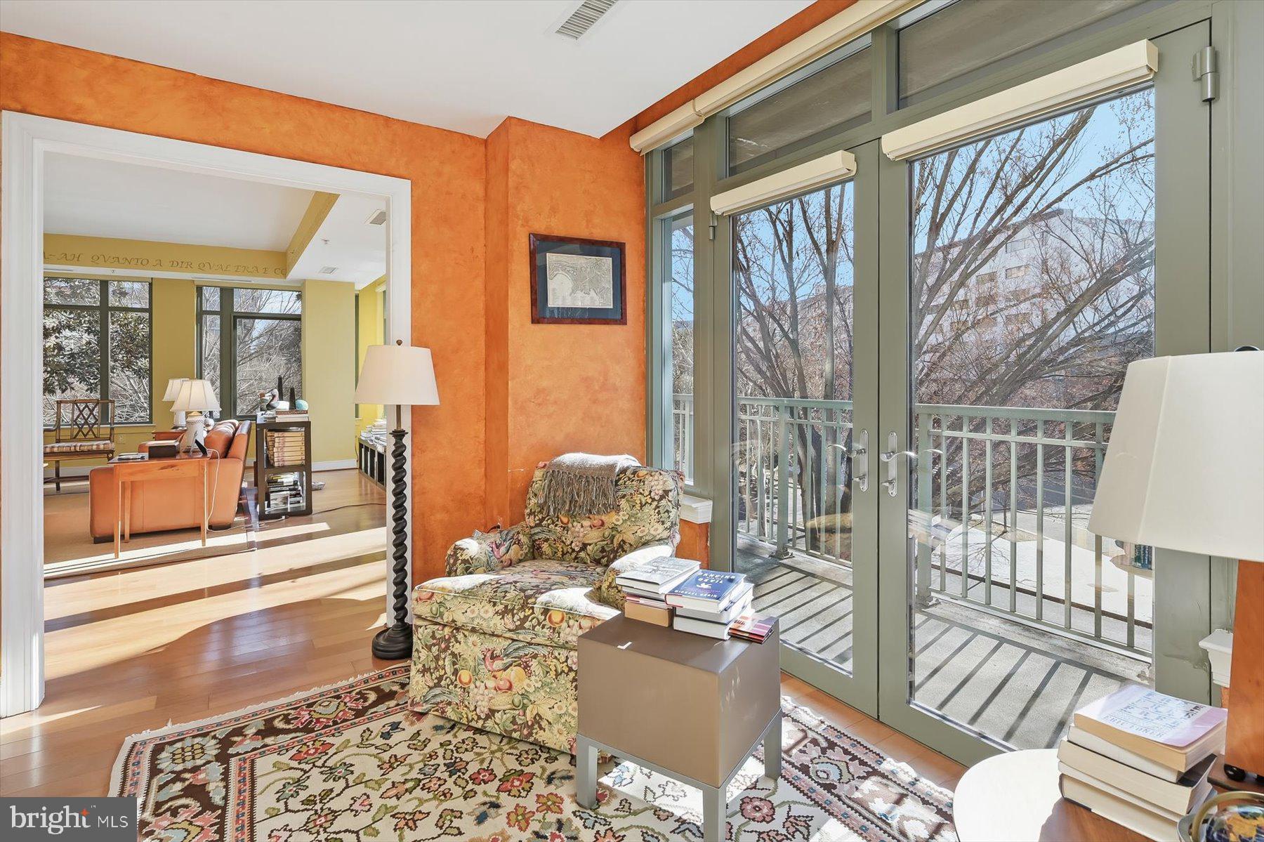 2425 L Street Northwest, Unit 303 Washington, DC 20037 - Photo 9 of 38 Den with French Doors to Balcony-Southern exposure