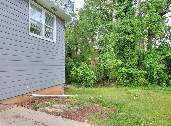 a backyard of a house