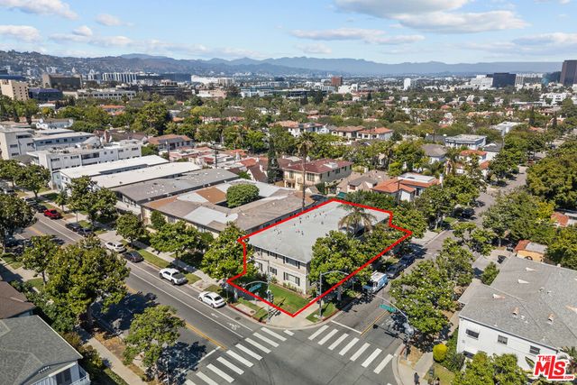 an aerial view of a city