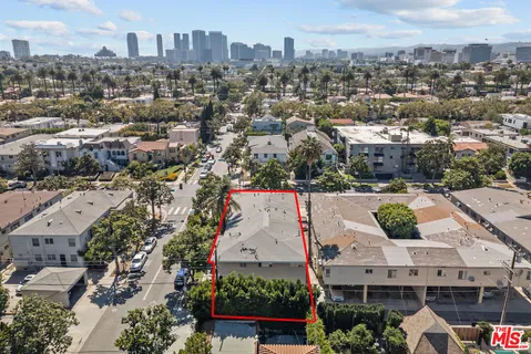 an aerial view of a city