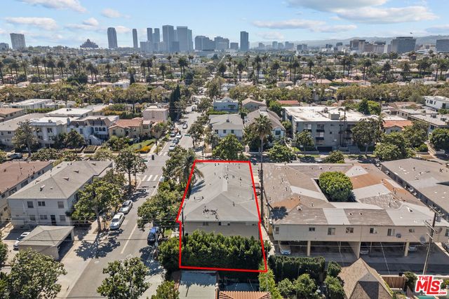 an aerial view of a city