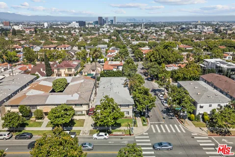 an aerial view of a city