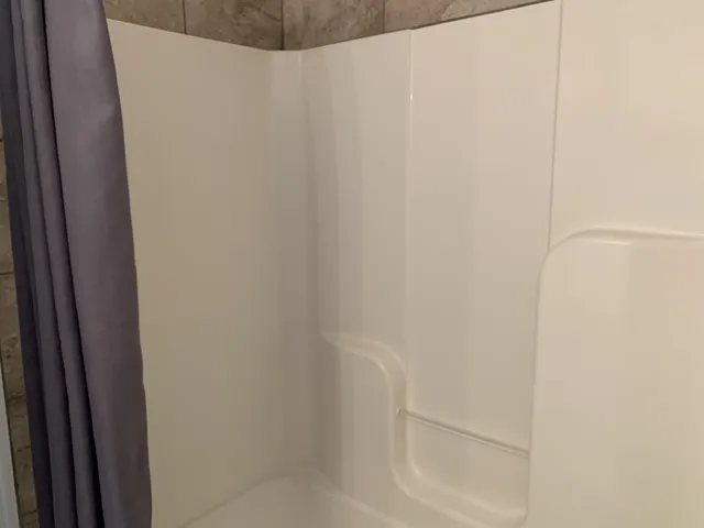 a close up view of a shower
