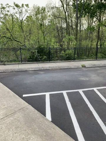 a balcony with trees