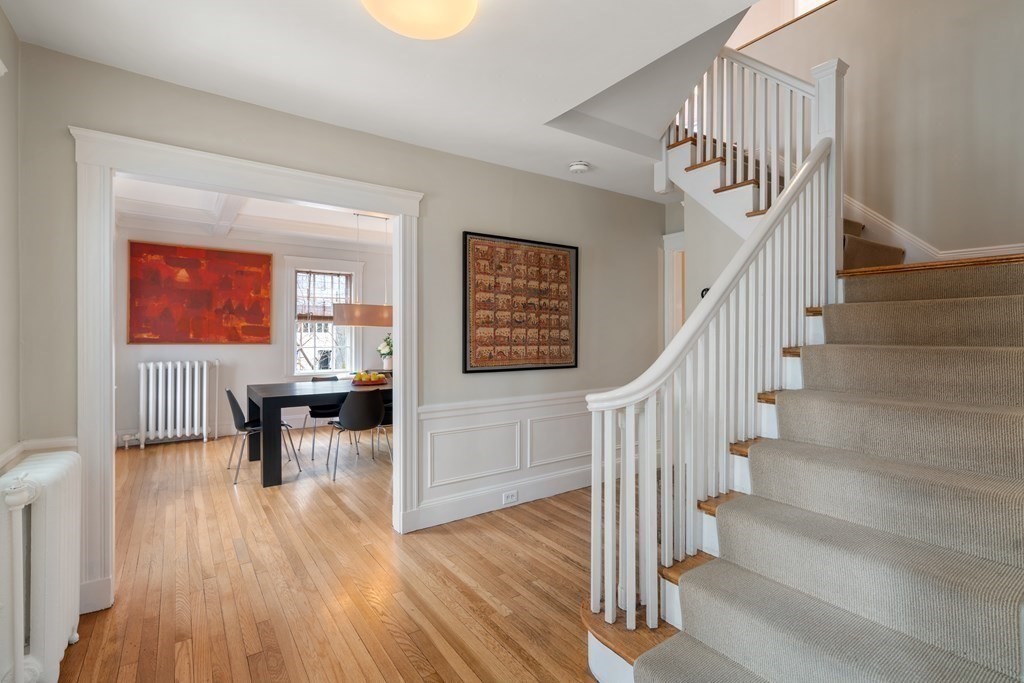 85 Stanton Road Brookline, MA 02445 - Photo 16 of 38 a view of entryway and hall with wooden floor