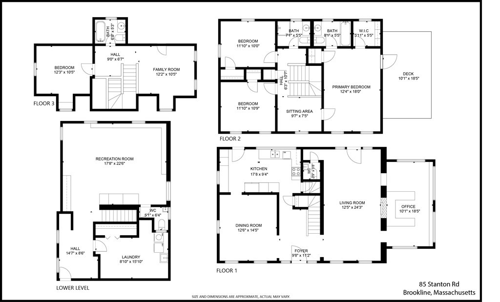 85 Stanton Road Brookline, MA 02445 - Photo 38 of 38 a black and white photo of a living room